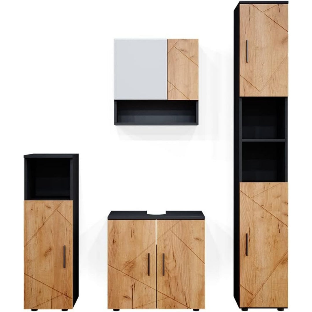 set arredo bagno antracite