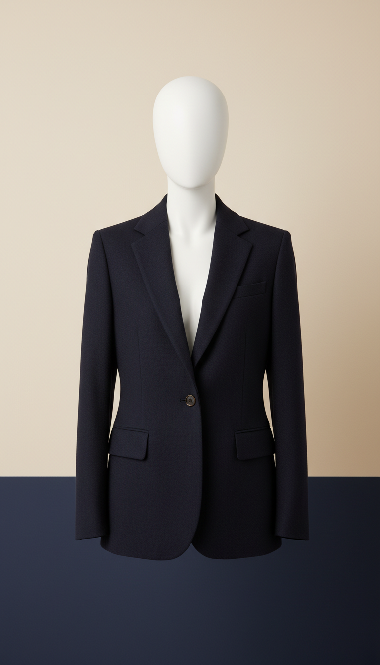Blazer strutturato lana Blu Profondo