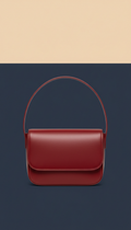 Borsa a tracolla in pelle Rosso Milano