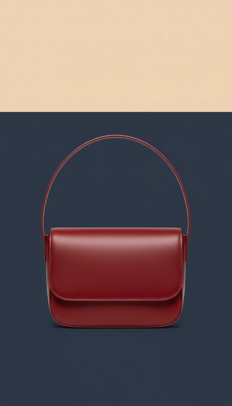 Borsa a tracolla in pelle Rosso Milano